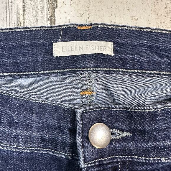 Eileen Fisher Dark Wash Straight Leg Jeans – Size 12 – MSRP $188 - Picture 3 of 8